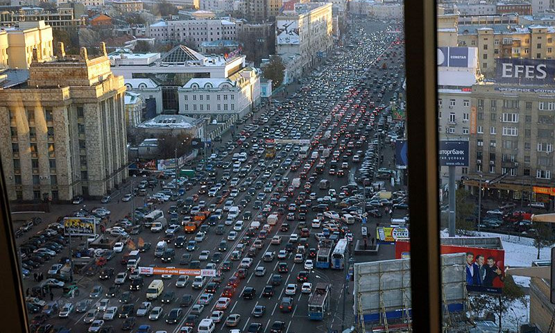 Москва, пробки,  мкад, фото