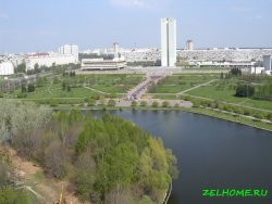 Вид на Парк Победы с высоты птичьего полета
