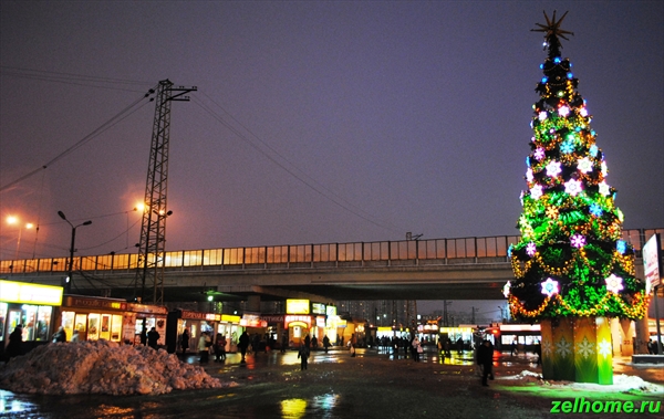 зеленоград фото - Крюковская площадь перед Новым Годом