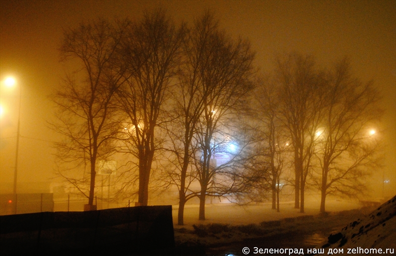 зеленоград фото - Туман на Центральном проспекте