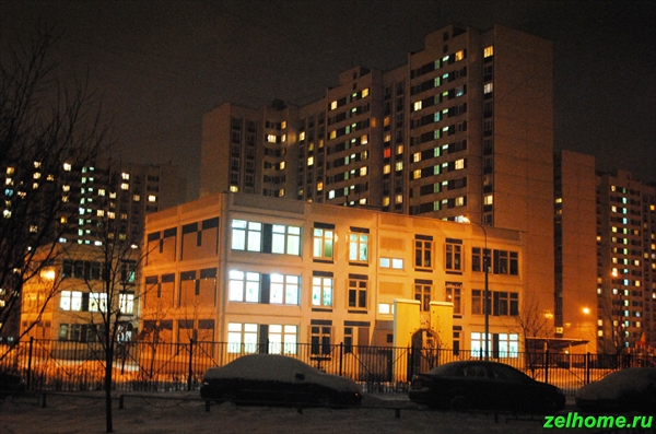 зеленоград фото - Начальная школа ночью